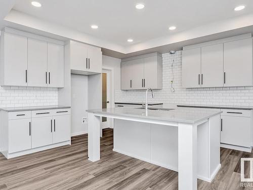 73 Chelles Wynd, St. Albert, AB - Indoor Photo Showing Kitchen With Double Sink With Upgraded Kitchen