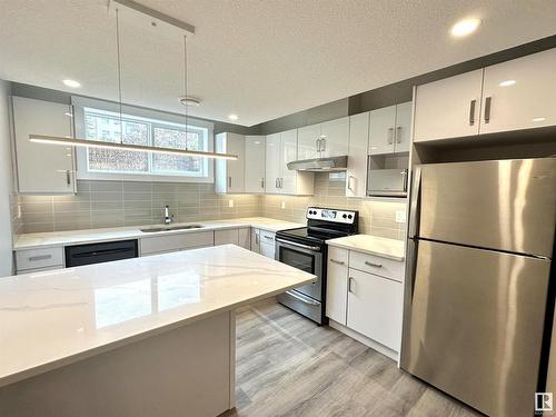 8422 117 Street, Edmonton, AB - Indoor Photo Showing Kitchen With Upgraded Kitchen