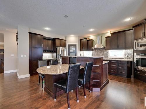 5258 Mullen Crest, Edmonton, AB - Indoor Photo Showing Kitchen With Upgraded Kitchen