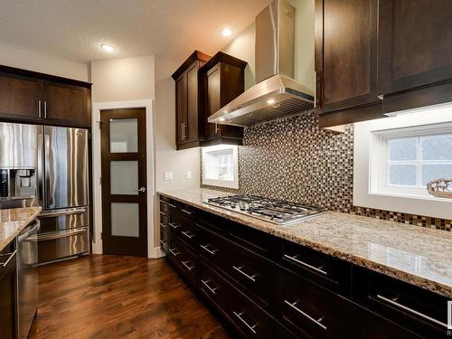 5258 Mullen Crest, Edmonton, AB - Indoor Photo Showing Kitchen With Upgraded Kitchen