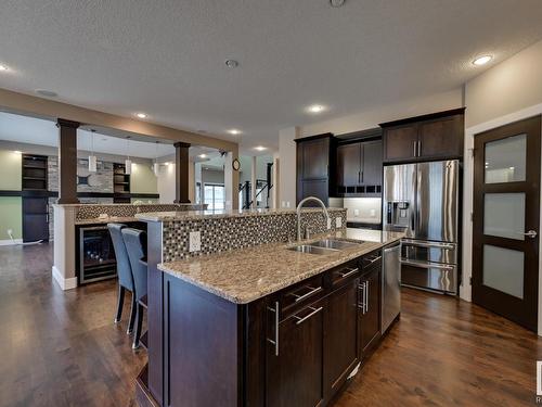 5258 Mullen Crest, Edmonton, AB - Indoor Photo Showing Kitchen With Double Sink With Upgraded Kitchen