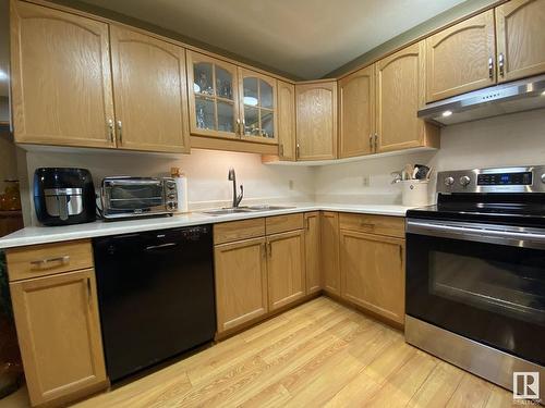 211 10935 21 Avenue, Edmonton, AB - Indoor Photo Showing Kitchen With Double Sink