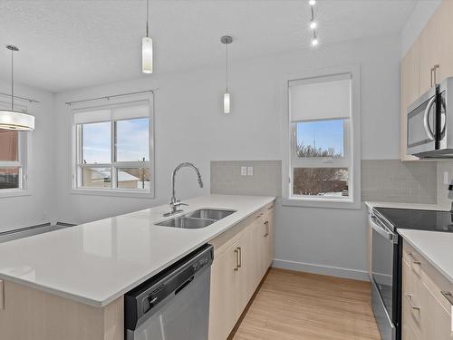 303 17 Columbia Avenue, Devon, AB - Indoor Photo Showing Kitchen With Double Sink With Upgraded Kitchen