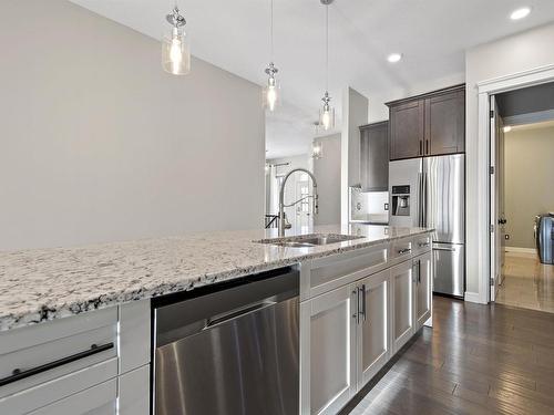 1803 Ainslie Court, Edmonton, AB - Indoor Photo Showing Kitchen With Double Sink With Upgraded Kitchen