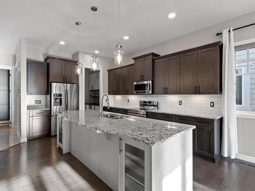 1803 Ainslie Court, Edmonton, AB - Indoor Photo Showing Kitchen With Upgraded Kitchen