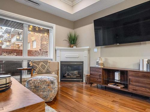 10232 115 Street, Edmonton, AB - Indoor Photo Showing Other Room With Fireplace