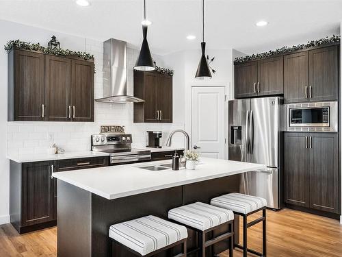 7024 Chivers Loop, Edmonton, AB - Indoor Photo Showing Kitchen With Double Sink With Upgraded Kitchen