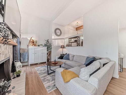 16934 109 Street, Edmonton, AB - Indoor Photo Showing Living Room With Fireplace