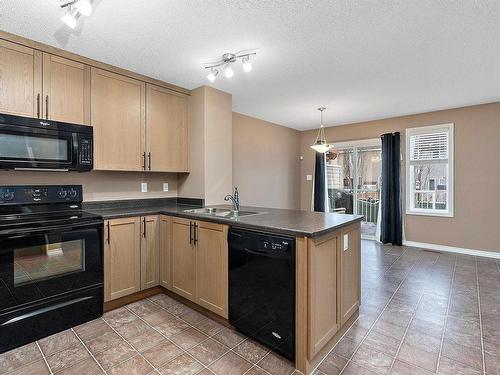 3 9350 211 Street, Edmonton, AB - Indoor Photo Showing Kitchen With Double Sink