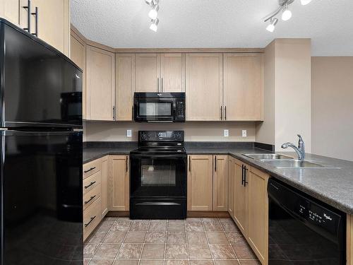 3 9350 211 Street, Edmonton, AB - Indoor Photo Showing Kitchen With Double Sink