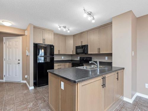 3 9350 211 Street, Edmonton, AB - Indoor Photo Showing Kitchen With Double Sink