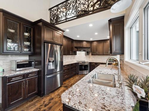 13 51218 Rge Road 214, Rural Strathcona County, AB - Indoor Photo Showing Kitchen With Double Sink With Upgraded Kitchen