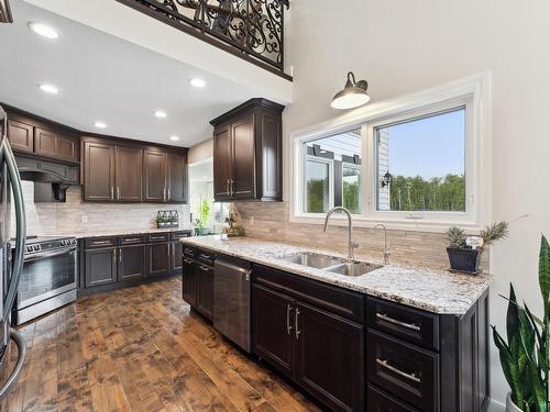 13 51218 Rge Road 214, Rural Strathcona County, AB - Indoor Photo Showing Kitchen With Double Sink With Upgraded Kitchen