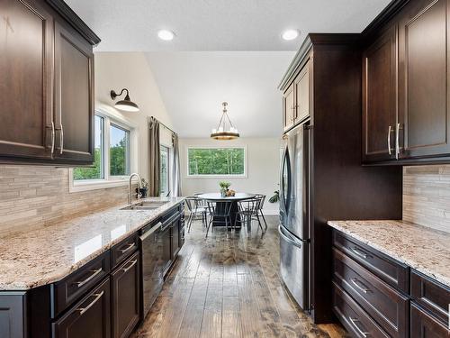 13 51218 Rge Road 214, Rural Strathcona County, AB - Indoor Photo Showing Kitchen With Double Sink With Upgraded Kitchen