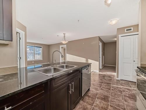 107 18122 77 Street, Edmonton, AB - Indoor Photo Showing Kitchen With Double Sink