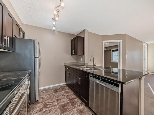 107 18122 77 Street, Edmonton, AB - Indoor Photo Showing Kitchen With Double Sink