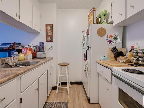 408 10160 114 Street, Edmonton, AB - Indoor Photo Showing Kitchen With Double Sink