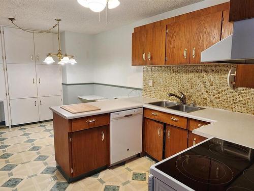 704 11710 100 Avenue, Edmonton, AB - Indoor Photo Showing Kitchen With Double Sink