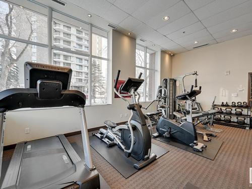 601 10046 117 Street, Edmonton, AB - Indoor Photo Showing Gym Room