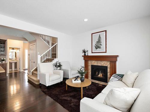 16106 10 Avenue, Edmonton, AB - Indoor Photo Showing Living Room With Fireplace