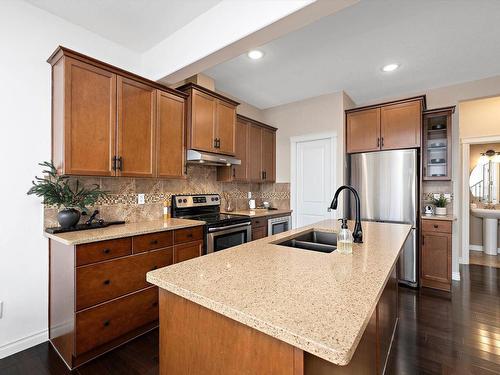 16106 10 Avenue, Edmonton, AB - Indoor Photo Showing Kitchen With Stainless Steel Kitchen With Double Sink With Upgraded Kitchen