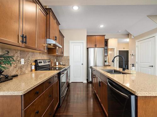 16106 10 Avenue, Edmonton, AB - Indoor Photo Showing Kitchen With Double Sink With Upgraded Kitchen