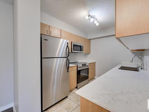 1403 10180 104 Street, Edmonton, AB - Indoor Photo Showing Kitchen With Stainless Steel Kitchen