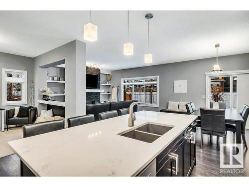 3727 Cherry Loop, Edmonton, AB - Indoor Photo Showing Kitchen With Double Sink