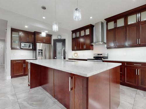 2617 21A Avenue, Edmonton, AB - Indoor Photo Showing Kitchen With Stainless Steel Kitchen With Upgraded Kitchen