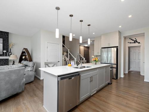 20023 26 Avenue, Edmonton, AB - Indoor Photo Showing Kitchen With Double Sink With Upgraded Kitchen