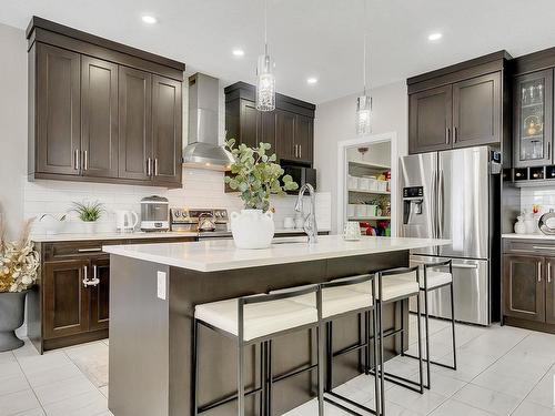 12814 204A Street, Edmonton, AB - Indoor Photo Showing Kitchen With Upgraded Kitchen