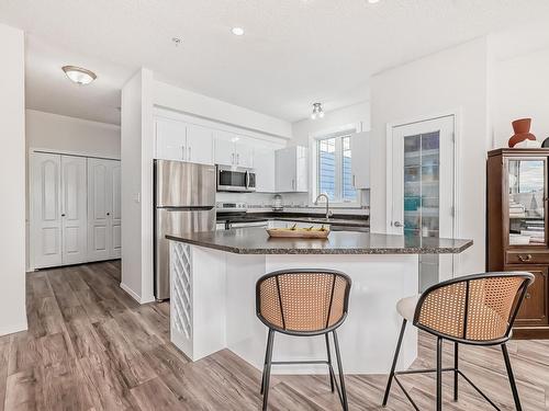 319 12111 51 Avenue, Edmonton, AB - Indoor Photo Showing Kitchen With Stainless Steel Kitchen With Upgraded Kitchen