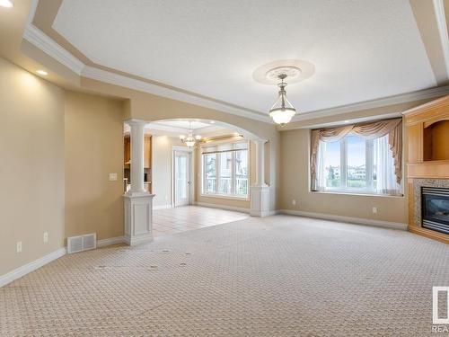 7507 162 Avenue, Edmonton, AB - Indoor Photo Showing Other Room With Fireplace