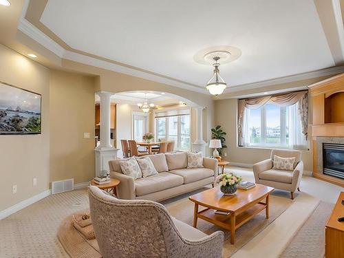 7507 162 Avenue, Edmonton, AB - Indoor Photo Showing Living Room With Fireplace