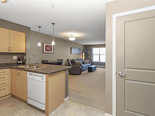 316 11445 Ellerslie Road, Edmonton, AB - Indoor Photo Showing Kitchen With Double Sink