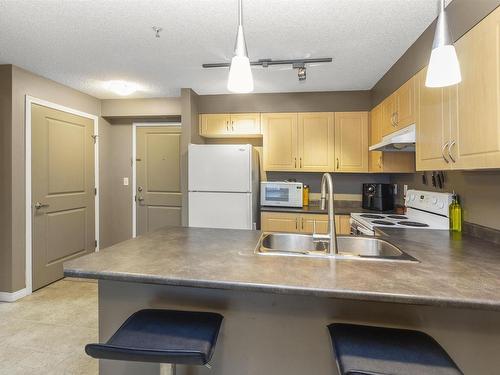 316 11445 Ellerslie Road, Edmonton, AB - Indoor Photo Showing Kitchen With Double Sink