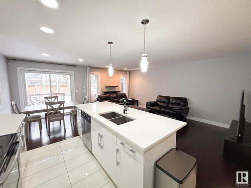 5961 167C Avenue, Edmonton, AB - Indoor Photo Showing Kitchen With Double Sink With Upgraded Kitchen