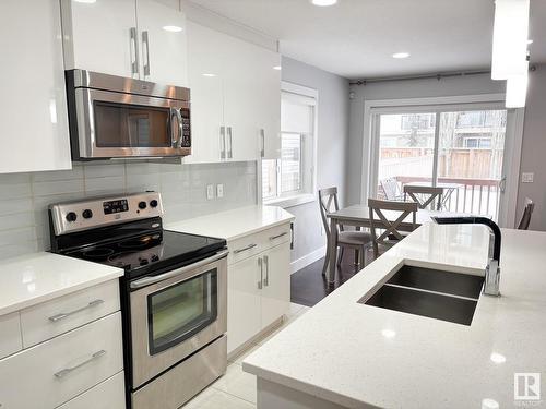 5961 167C Avenue, Edmonton, AB - Indoor Photo Showing Kitchen With Double Sink With Upgraded Kitchen