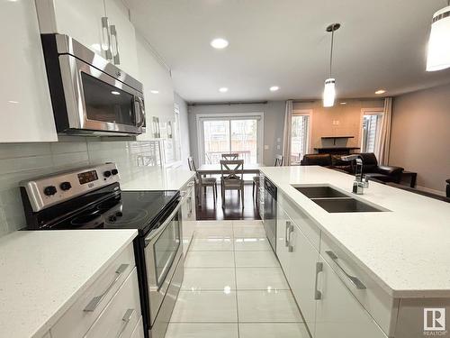 5961 167C Avenue, Edmonton, AB - Indoor Photo Showing Kitchen With Double Sink With Upgraded Kitchen