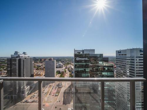 3505 10360 102 Street, Edmonton, AB - Outdoor With Balcony With View