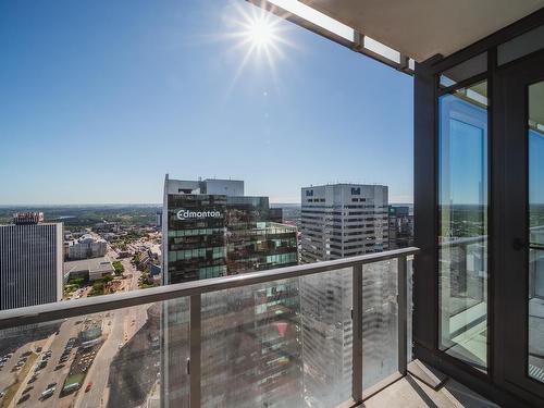 3505 10360 102 Street, Edmonton, AB - Outdoor With Balcony With View