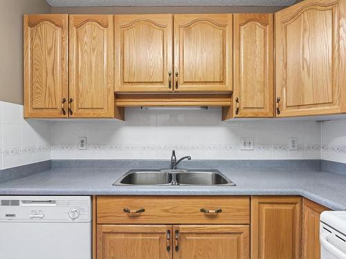 215 17150 94A Avenue, Edmonton, AB - Indoor Photo Showing Kitchen With Double Sink