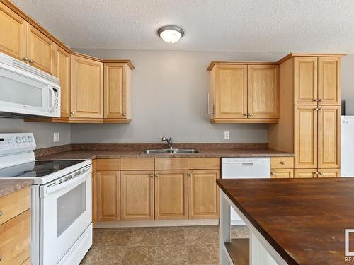 #102 4103 43 Avenue, Bonnyville Town, AB - Indoor Photo Showing Kitchen With Double Sink