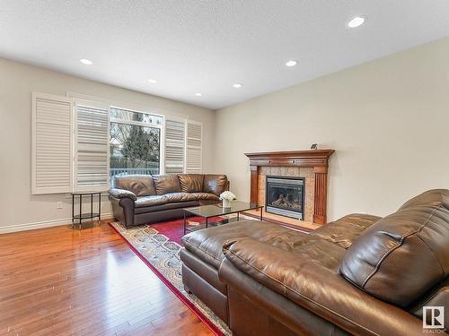 1024 Hope Road, Edmonton, AB - Indoor Photo Showing Living Room With Fireplace