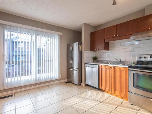 14167 26 Street, Edmonton, AB - Indoor Photo Showing Kitchen With Stainless Steel Kitchen With Double Sink