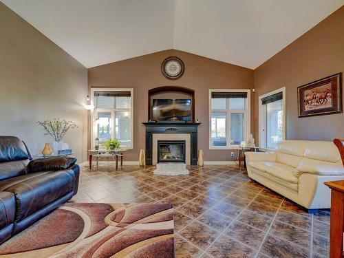 20204 130 Avenue, Edmonton, AB - Indoor Photo Showing Living Room With Fireplace