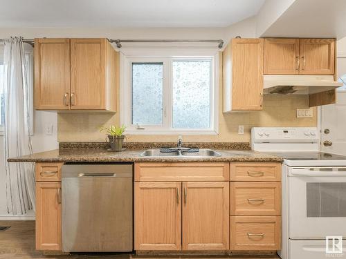 10312 Lauder Avenue, Edmonton, AB - Indoor Photo Showing Kitchen With Double Sink