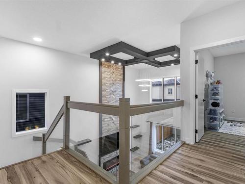 2104 18 Avenue, Edmonton, AB - Indoor Photo Showing Other Room With Fireplace