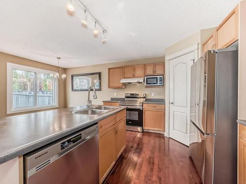 842 Barnes Link Link, Edmonton, AB - Indoor Photo Showing Kitchen With Double Sink