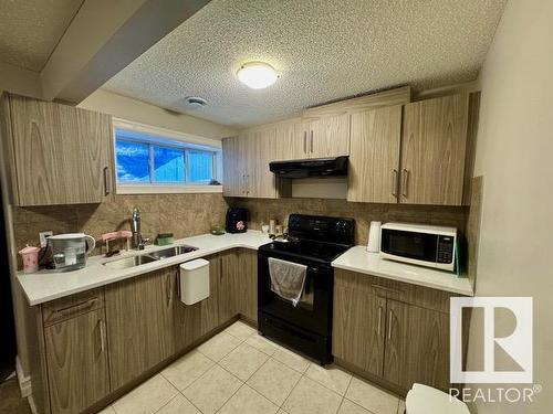 1518 36B Avenue, Edmonton, AB - Indoor Photo Showing Kitchen With Double Sink